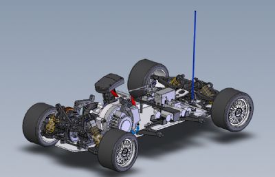 遥控车,遥控赛车solidworks模型