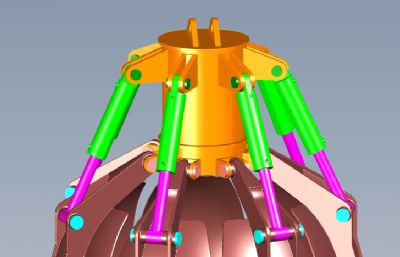 剪式抓斗,机械爪igs模型