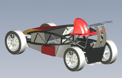 Atom原子跑车,钢管车solidworks模型