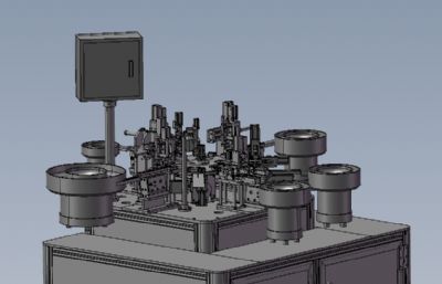 转盘式自动组装机,转盘机solidworks模型