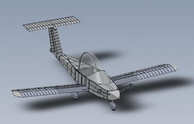 单人轻型飞机,蟋蟀飞机solidworks模型