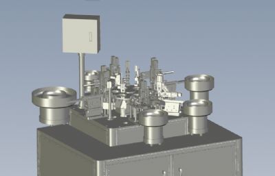 转盘式自动组装机,转盘机solidworks模型