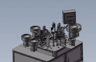 转盘式自动组装机,转盘机solidworks模型