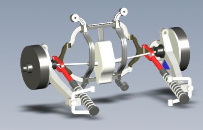 汽车双叉臂前独立悬挂prt模型