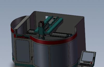 5轴加工中心solidworks模型