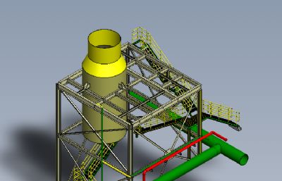 工业风机梯架solidworks模型