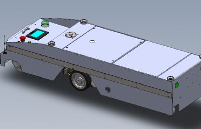 600Kg潜伏式牵引AGV小车solidworks模型