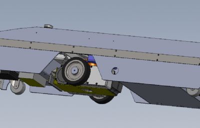 600Kg潜伏式牵引AGV小车solidworks模型