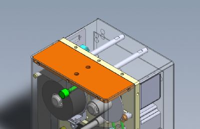 工业打印机某单元组件solidworks模型