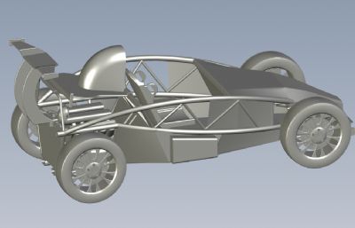 Atom原子跑车,钢管车solidworks模型