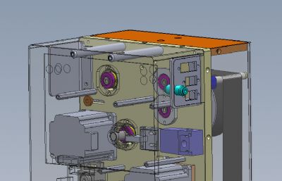 工业打印机某单元组件solidworks模型