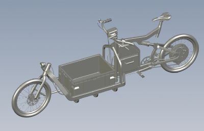 带货架的电动自行车step模型