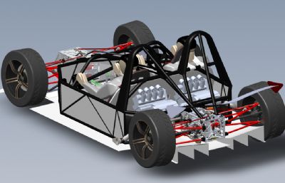 双人卡丁车solidworks模型