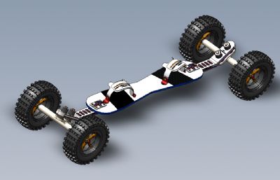 四轮滑板车solidworks模型