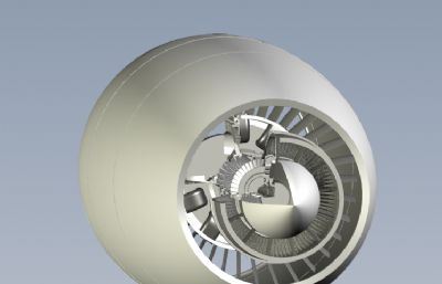 空客A380 GP7200发动机solidworks模型