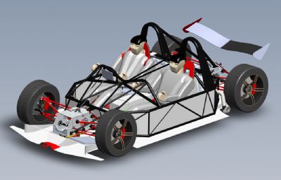 双人卡丁车solidworks模型