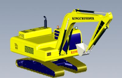 Kingcrusider挖掘机,挖土机solidworks模型