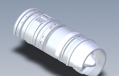 J85-GE涡轮发动机剖面结构solidworks模型