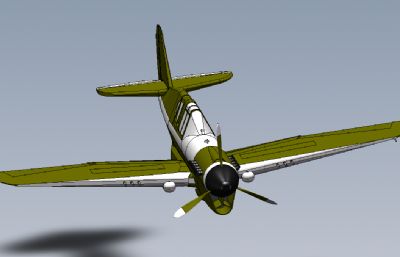 P-38闪电战斗机,歼击机solidworks模型