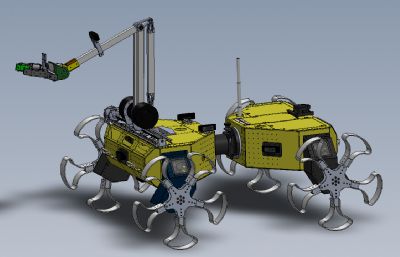 开元比赛攀爬机械臂小车solidworks模型