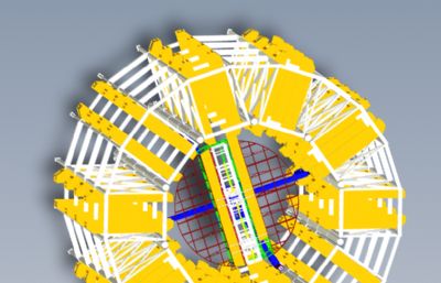 五层立体车库proe,solidworks模型