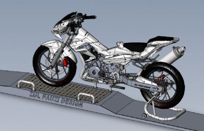 F150铃木摩托车solidworks模型