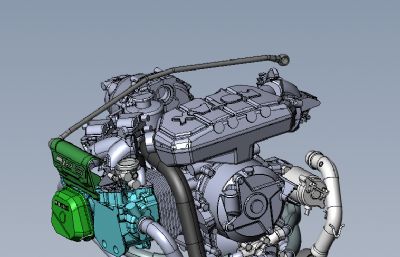 Rotax 912is航空发动机solidworks模型