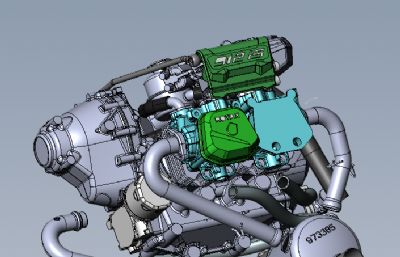 Rotax 912is航空发动机solidworks模型