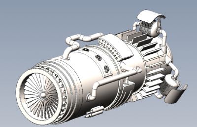 Turbine航空涡轮发动机solidworks模型