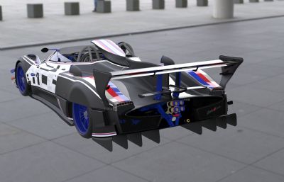 帕加尼 Zonda R Barchetta赛车3dmax模型