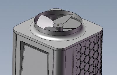 商场中央空调主机外机solidworks模型