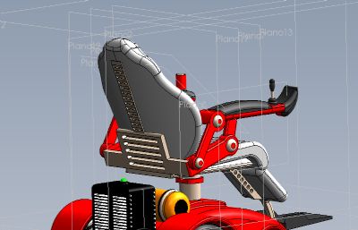 电动遥控轮椅solidworks模型