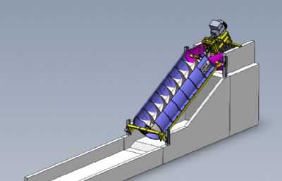 阿基米德螺旋机solidworks模型