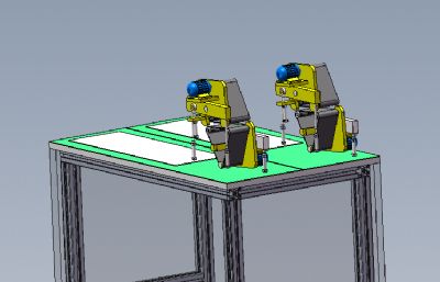 机械加工车间履带式打磨机solidworks模型