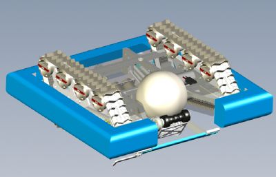 FRC2016双三角履带机器人车stp模型