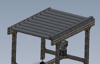 链式自动流水线,输送带solidworks模型