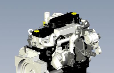 康明斯QSB 6.7柴油发动机solidworks模型