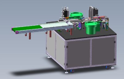 锂电池自动碰焊机solidworks模型