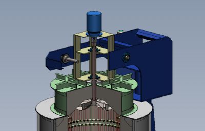 金属热处理炉,井式电阻炉solidworks模型