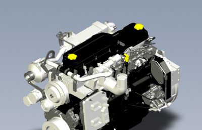 康明斯QSB 6.7柴油发动机solidworks模型