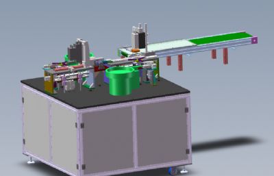 锂电池自动碰焊机solidworks模型