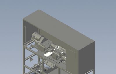 四轴小车床solidworks模型