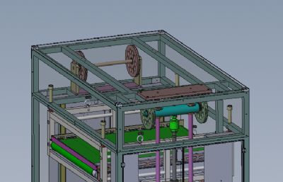 流水线回流升降机/单缸气动升降机solidworks模型