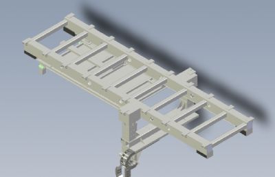 龙门式三维激光切割机solidworks模型