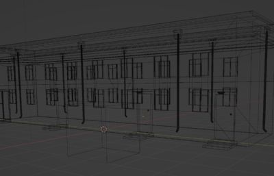 办公楼建筑blender模型