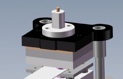 1.5mm圆板双冲落料设备solidworks模型