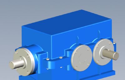 锥齿轮二级齿轮箱solidworks模型