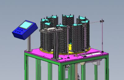 八工位送料机solidworks模型