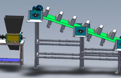 有传送带的切碎机solidworks模型