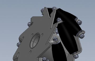 75mm麦克纳姆轮solidworks模型